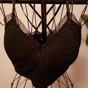 Honey chloe seamless xl black lace padded bandeau